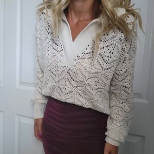 Freshman Off-White V-Neck Sweater